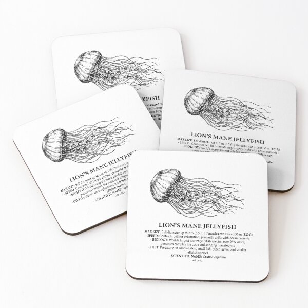 Item preview, Vintage Lion's Mane Jellyfish Scientific Print designed and sold by MotionBanana Art.