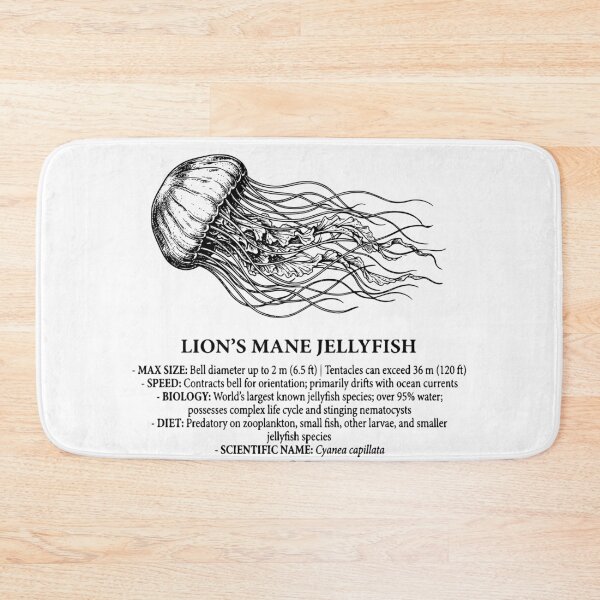 Item preview, Vintage Lion's Mane Jellyfish Scientific Print designed and sold by MotionBanana Art.