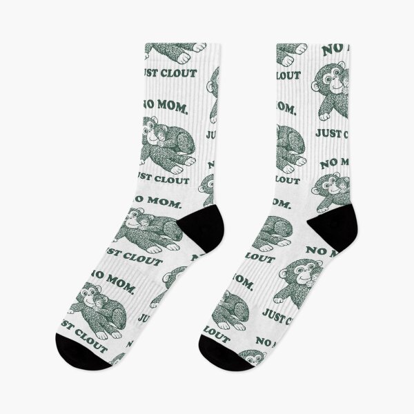 Item preview, no mom just clout, funny punch monkey meme, cute baby monkey designed and sold by borenclolahroy.