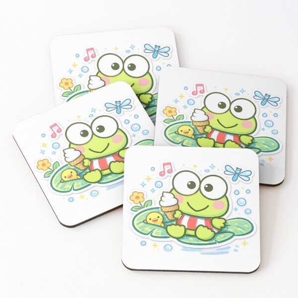 Item preview, Keroppi and friends eating ice cream designed and sold by Mich.shop.