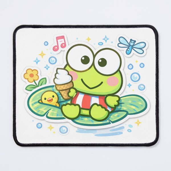 Item preview, Keroppi and friends eating ice cream designed and sold by Mich.shop.