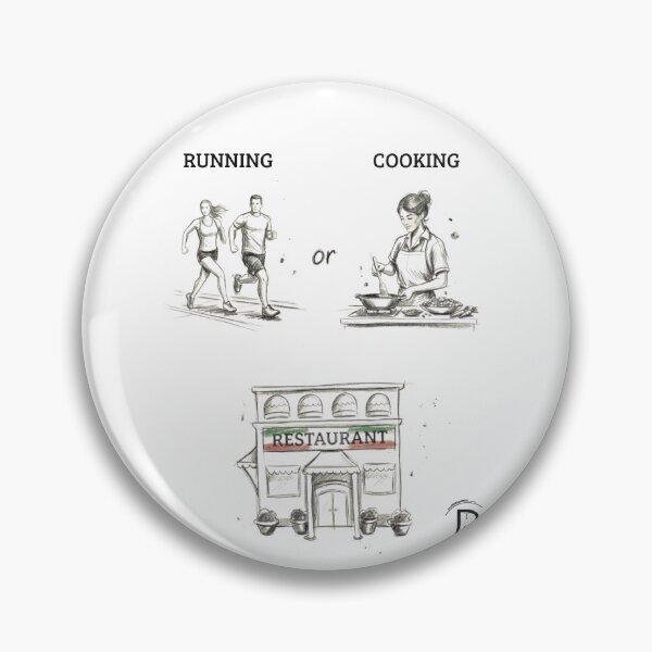 Item preview, Running vs Cooking? Restaurant! Funny Food Lover Dilemma designed and sold by TheItaliandilemma.