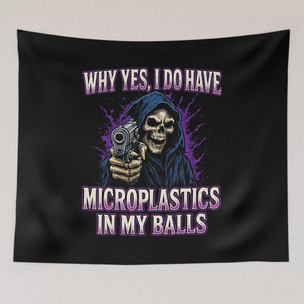 Item preview, Why Yes I Do Have Microplastics Dark Humor Skeleton  designed and sold by tadmercado.