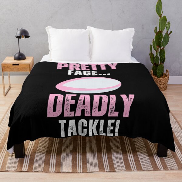 Item preview, Pretty Face Deadly Tackle Funny Football Humor designed and sold by GabrieSketcham.
