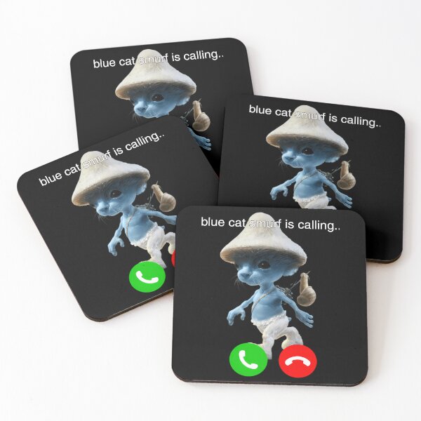 Item preview, Blue Cat Smurf Is Calling.. designed and sold by ANYHABD.