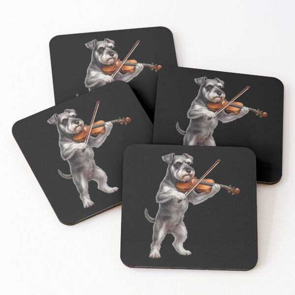Artikelvorschau, Zwergschnauzer spielt Violine, ist ein Hundeliebhaber. entworfen und verkauft von TerryConnells.