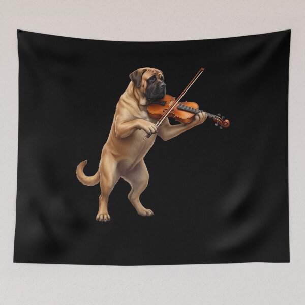 Artikelvorschau, Mastiff spielt Violine, Geiger, Hundeliebhaber entworfen und verkauft von TerryConnells.