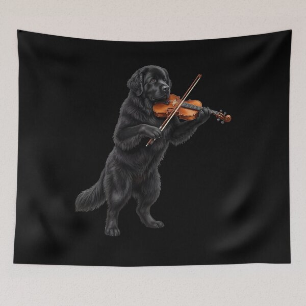 Item preview, Newfoundland Playing Viloin Player Violinist Dog Lover designed and sold by TerryConnells.