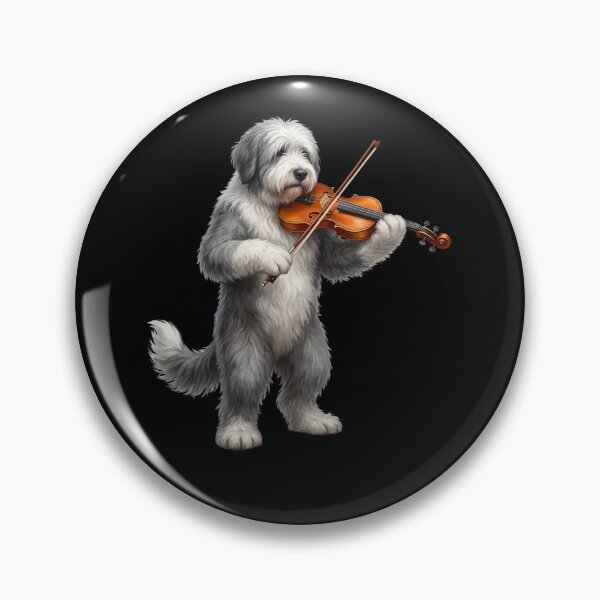 Item preview, Old English Sheepdog Playing Viloin Player Violinist Dog Lover designed and sold by TerryConnells.