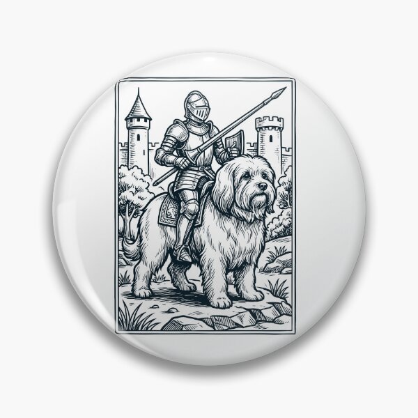 Item preview, Vintage Knight Maltese Rider Grimdark Medieval Dog Lover designed and sold by DoodleTortle.