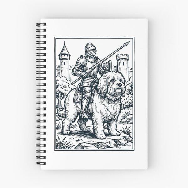 Item preview, Vintage Knight Maltese Rider Grimdark Medieval Dog Lover designed and sold by DoodleTortle.