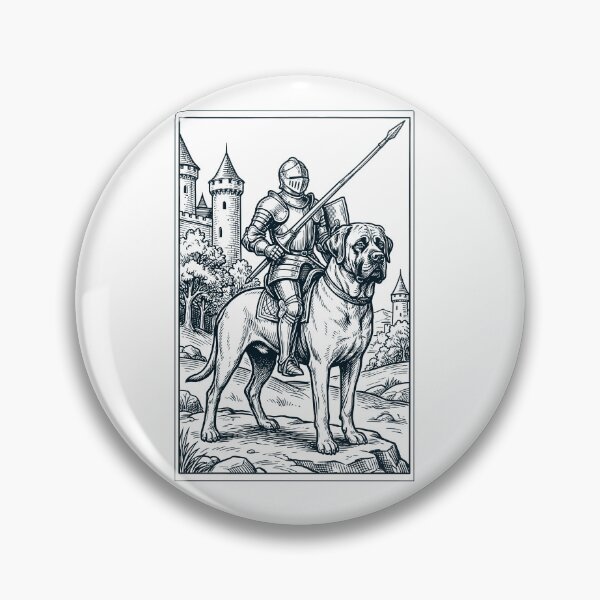 Item preview, Vintage Knight Mastiff Rider Grimdark Medieval Dog Lover designed and sold by DoodleTortle.