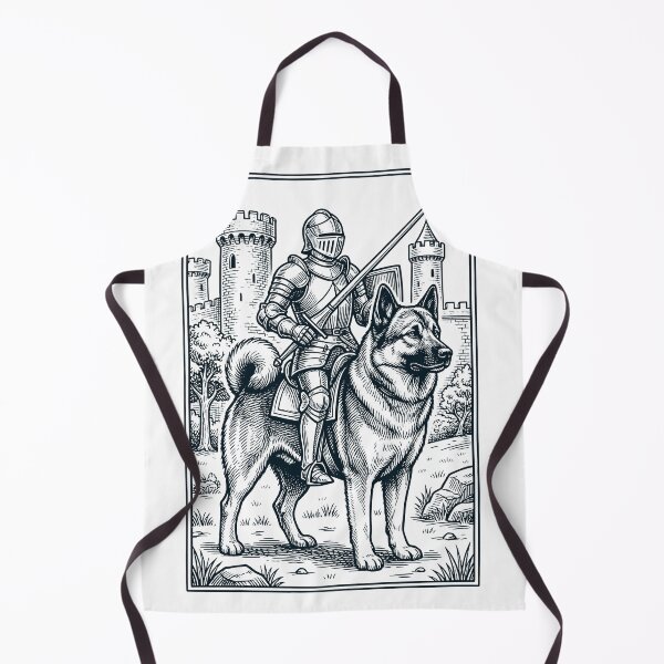 Artikelvorschau, Vintage Ritter Norwegischer Elchhund Reiter Grimdark Mittelalter Hundeliebhaber entworfen und verkauft von DoodleTortle.