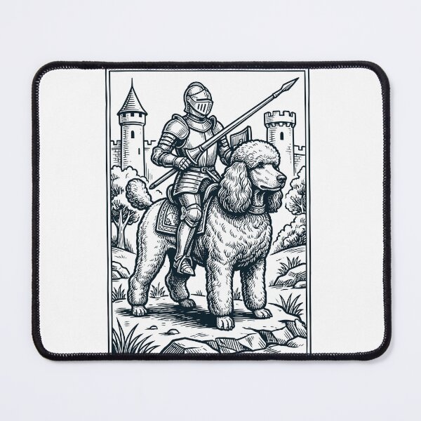 Item preview, Vintage Knight Poodle Rider Grimdark Medieval Dog Lover designed and sold by DoodleTortle.