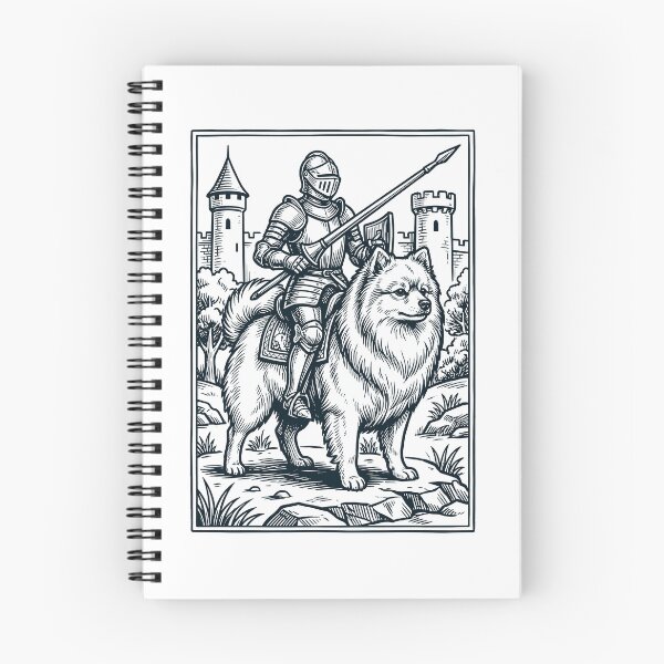 Item preview, Vintage Knight Pomeranian Rider Grimdark Medieval Dog Lover designed and sold by DoodleTortle.