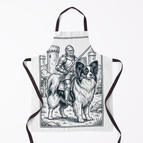 Item preview, Vintage Knight Papillon Rider Grimdark Medieval Dog Lover designed and sold by DoodleTortle.