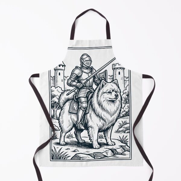 Item preview, Vintage Knight Pomeranian Rider Grimdark Medieval Dog Lover designed and sold by DoodleTortle.