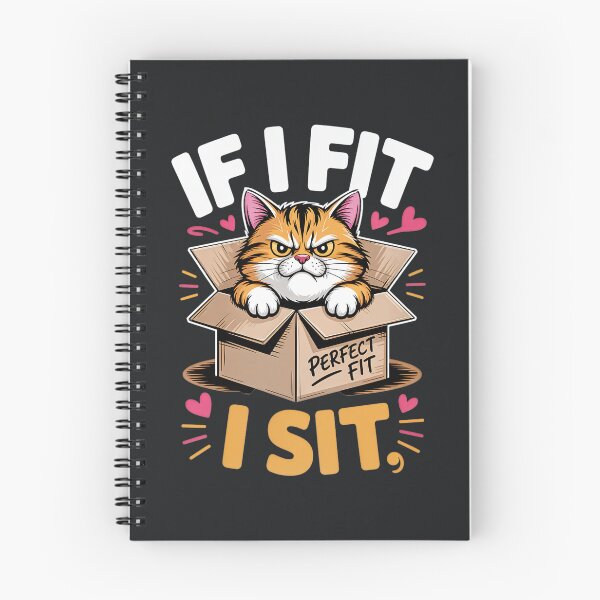 Item preview, If I Fit I Sit Cat – Funny Cute Cat Meme designed and sold by Taans-Creation.