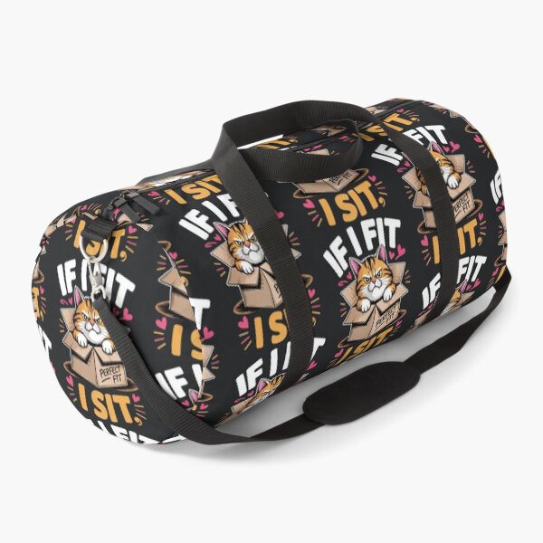 Item preview, If I Fit I Sit Cat – Funny Cute Cat Meme designed and sold by Taans-Creation.