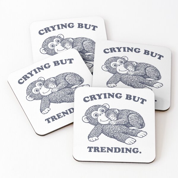 Item preview, Punch Monkey Crying but Trending Funny Meme designed and sold by borenclolahroy.