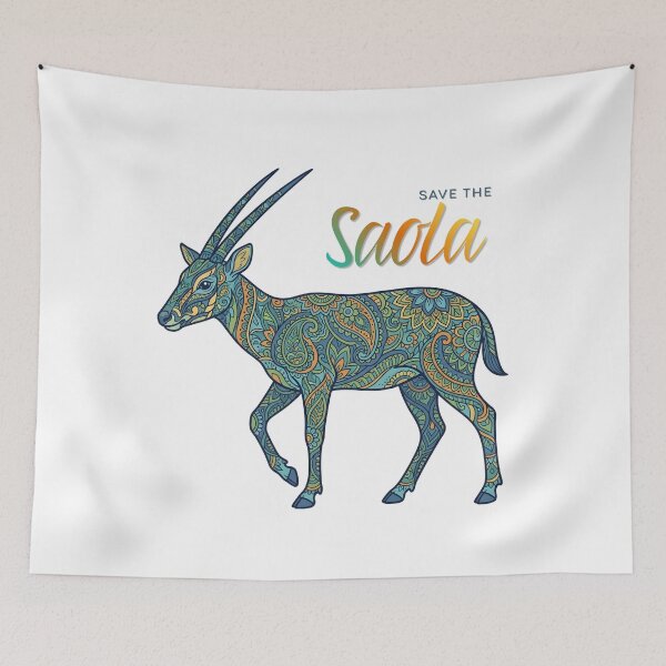 Item preview, Save the Saola – Rare Asian Unicorn Wildlife Conservation Design designed and sold by ArcticFoxStudio.