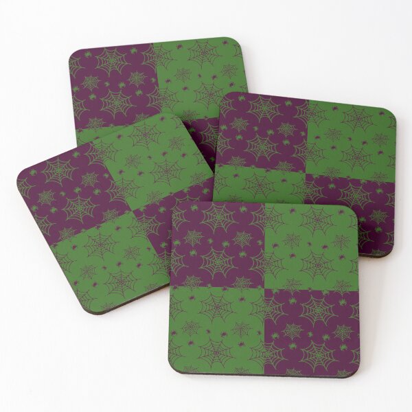 Item preview, Amethyst and forest green interchange web pattern designed and sold by serenebookworm.