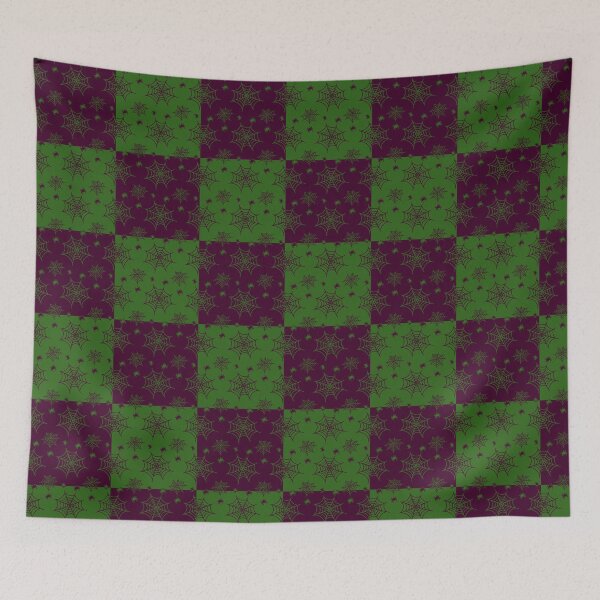 Item preview, Amethyst and forest green interchange web pattern designed and sold by serenebookworm.