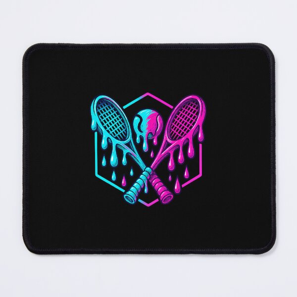 Item preview, Drippy Tennis Rackets Neon Street Style Illustration designed and sold by WayTBeenkenArt.
