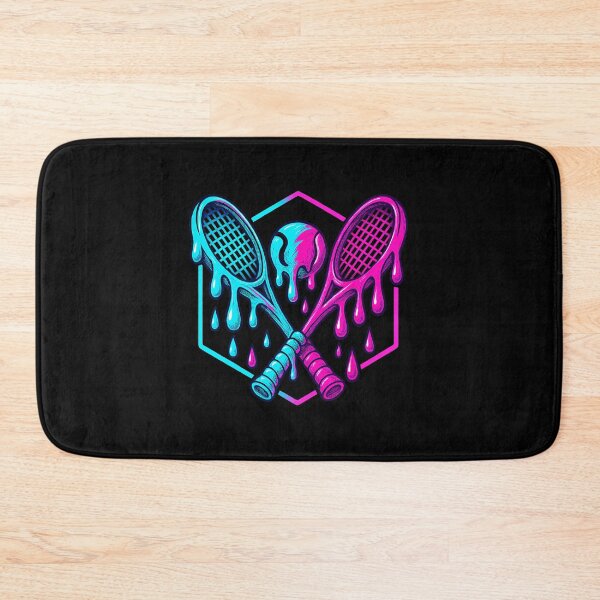 Item preview, Drippy Tennis Rackets Neon Street Style Illustration designed and sold by WayTBeenkenArt.