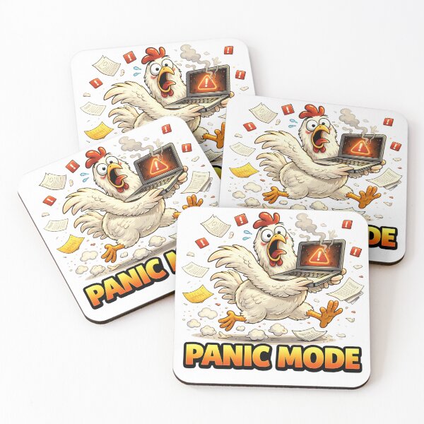 Item preview, Panic Mode Funny Chicken Meme designed and sold by the-dovlat.
