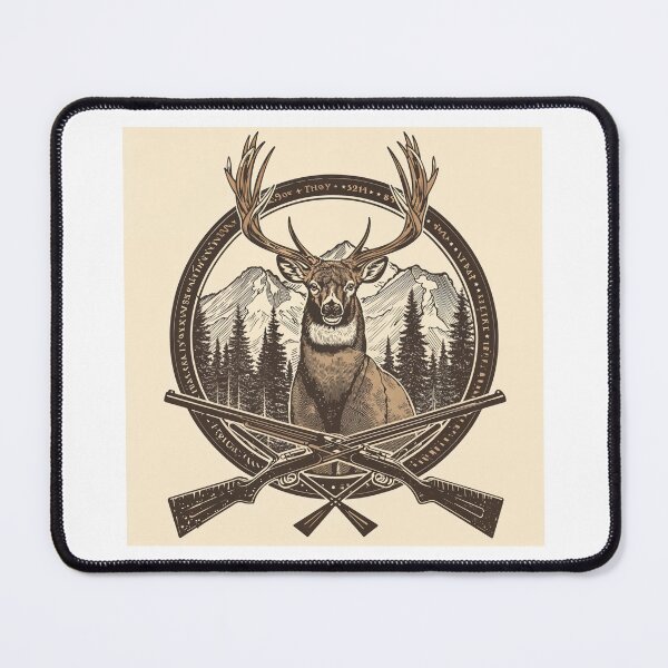 Item preview, Buck Emblem With Cross Rifles designed and sold by Hayes Printology.