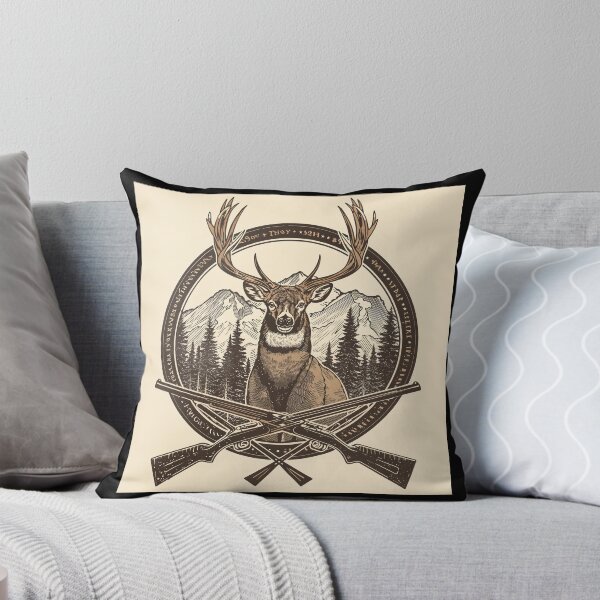 Item preview, Buck Emblem With Cross Rifles designed and sold by Hayes Printology.
