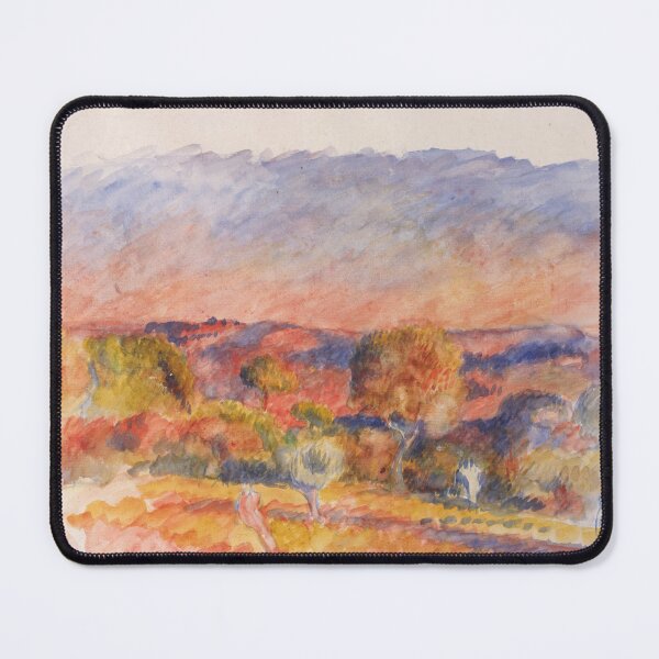 Item preview, Landscape by Pierre-Auguste Renoir: Warm Impressionist Hillside Poster designed and sold by artofuniverse.