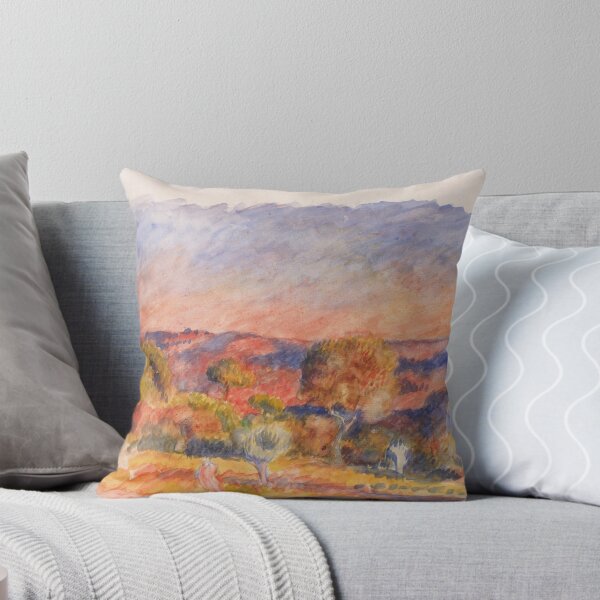 Item preview, Landscape by Pierre-Auguste Renoir: Warm Impressionist Hillside Poster designed and sold by artofuniverse.