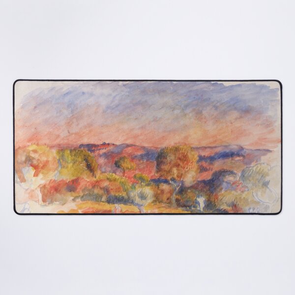 Item preview, Landscape by Pierre-Auguste Renoir: Warm Impressionist Hillside Poster designed and sold by artofuniverse.