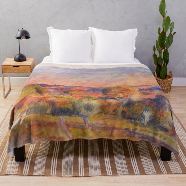 Item preview, Landscape by Pierre-Auguste Renoir: Warm Impressionist Hillside Poster designed and sold by artofuniverse.