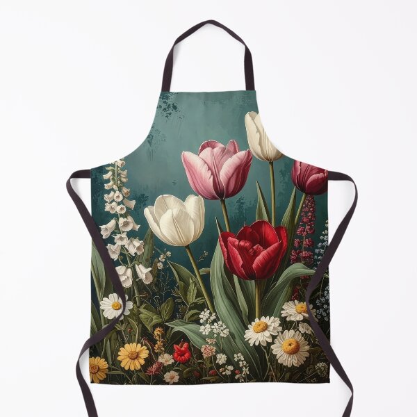 Item preview, Vintage Tulips and Wildflowers Botanical Illustration designed and sold by Rutvain.