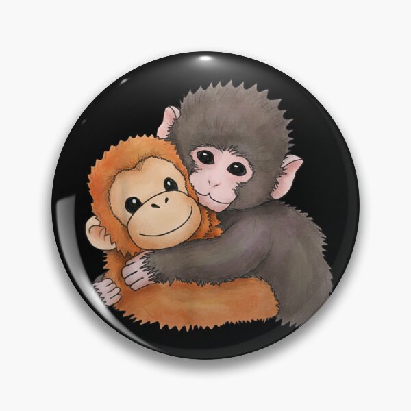 Item preview, Cute Baby Monkey Hugging Plush Toy Sweet Animal designed and sold by Nannythenimfa.