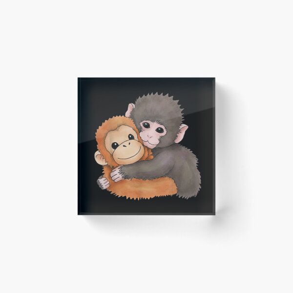 Item preview, Cute Baby Monkey Hugging Plush Toy Sweet Animal designed and sold by Nannythenimfa.