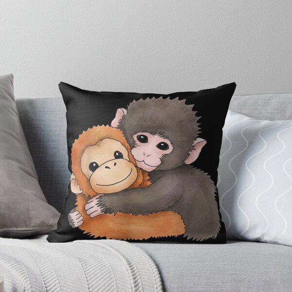 Item preview, Cute Baby Monkey Hugging Plush Toy Sweet Animal designed and sold by Nannythenimfa.