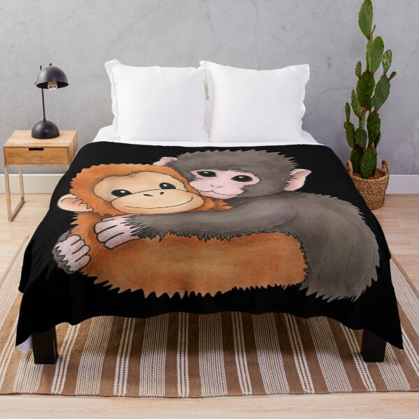 Item preview, Cute Baby Monkey Hugging Plush Toy Sweet Animal designed and sold by Nannythenimfa.