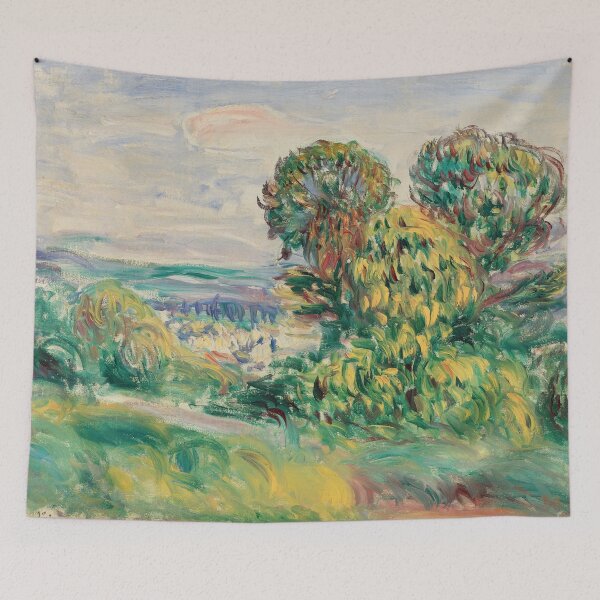 Item preview, Landscape by Pierre-Auguste Renoir: Luminous Impressionist Countryside Poster designed and sold by artofuniverse.