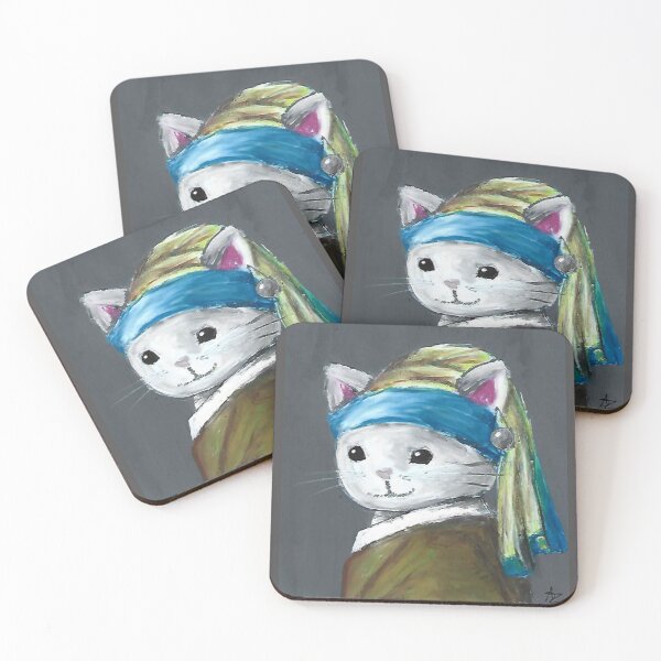 Item preview, Cat with the Pearl Earing designed and sold by ansof97Designs.