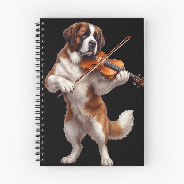 Item preview, Saint Bernard Playing Viloin Player Violinist Dog Lover designed and sold by TerryConnells.