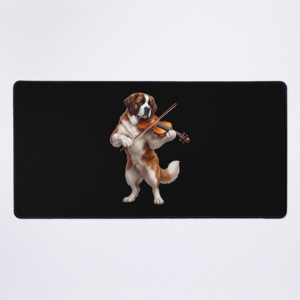 Item preview, Saint Bernard Playing Viloin Player Violinist Dog Lover designed and sold by TerryConnells.