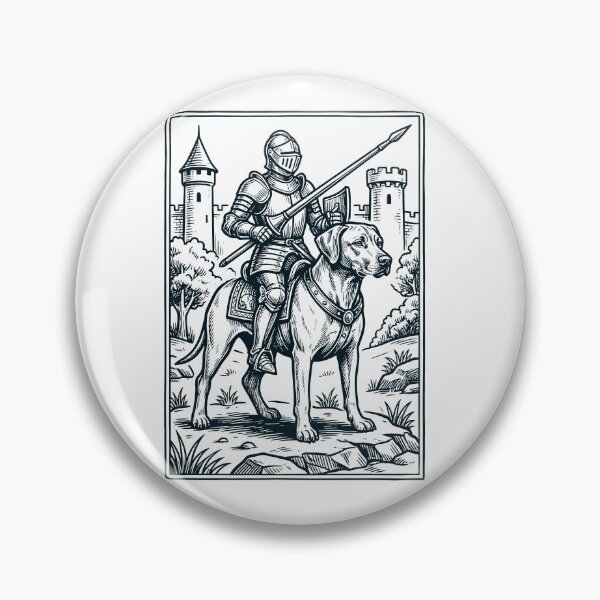 Item preview, Vintage Knight Rhodesian Ridgeback Rider Grimdark Medieval Dog Lover designed and sold by DoodleTortle.