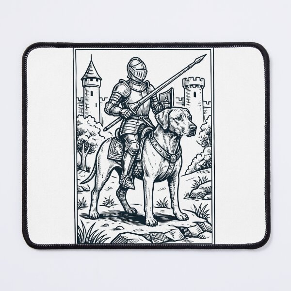 Item preview, Vintage Knight Rhodesian Ridgeback Rider Grimdark Medieval Dog Lover designed and sold by DoodleTortle.