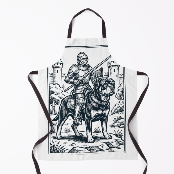 Item preview, Vintage Knight Rottweiler Rider Grimdark Medieval Dog Lover designed and sold by DoodleTortle.