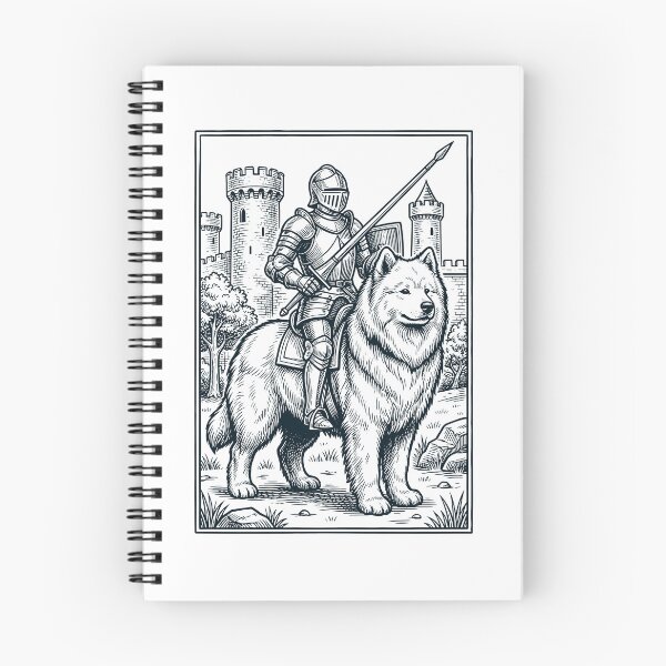 Item preview, Vintage Knight Samoyed Rider Grimdark Medieval Dog Lover designed and sold by DoodleTortle.