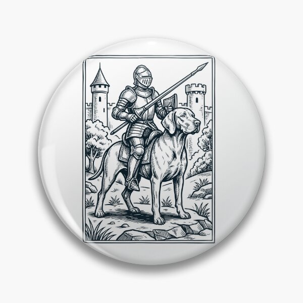 Artikelvorschau, Vintager Ritter Vizsla Reiter Grimdark mittelalterlicher Hundeliebhaber entworfen und verkauft von DoodleTortle.